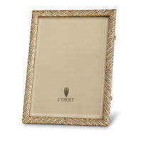 Deco Twist Pave Gold With White Crystals Picture Frame, small