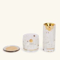 dimlaj hayat candle holder and censer gold set of 3