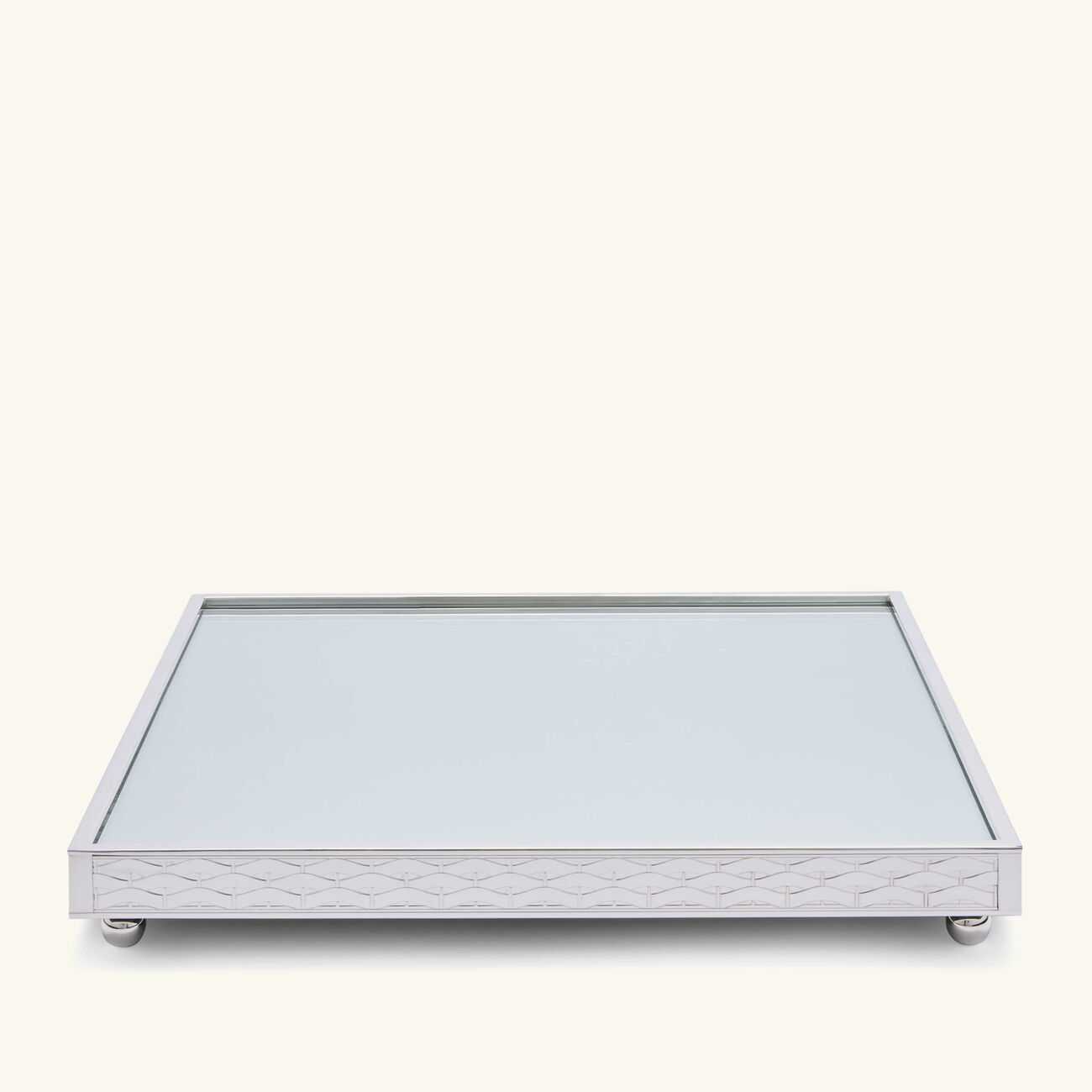 Sève D'argent Serving Tray Square Medium Silver Plated christofle s ve d argent serving tray square medium silver plated