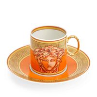 Orange Coin Espresso Cup & Saucer, small