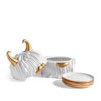 Haas Lynda Box & Plate White Set Of 4 l objet haas lynda box plate white set of 4