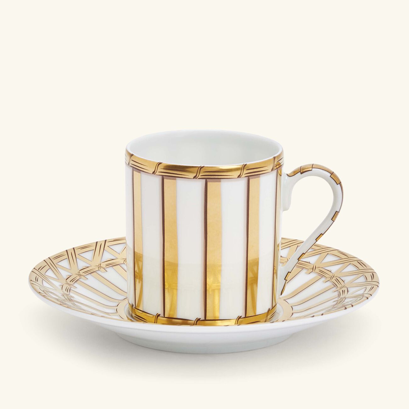 pinto paris vannerie coffee cup and saucer gold