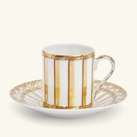 pinto paris vannerie coffee cup and saucer gold