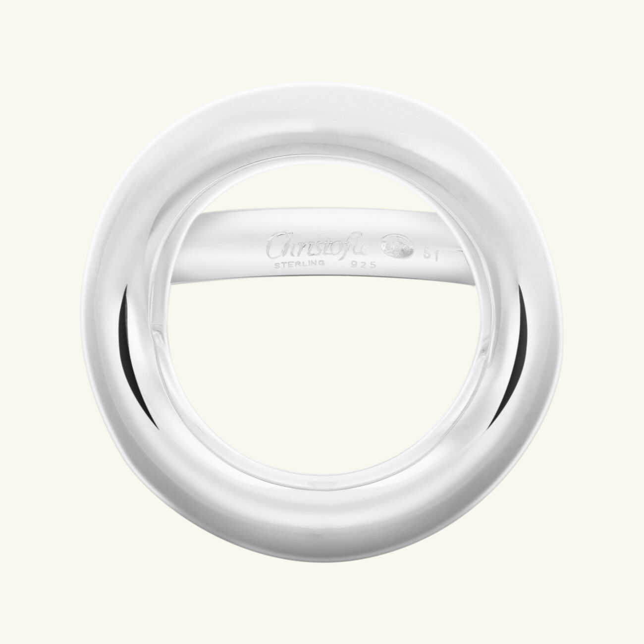 idole de christofle bridge ring sterling silver size 51