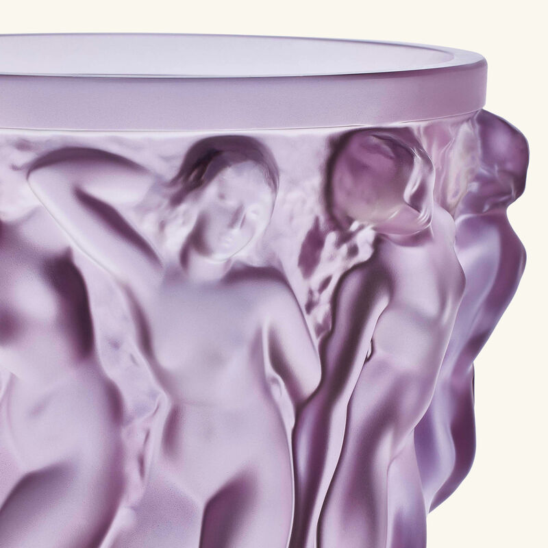 lalique bacchantes vase small pink