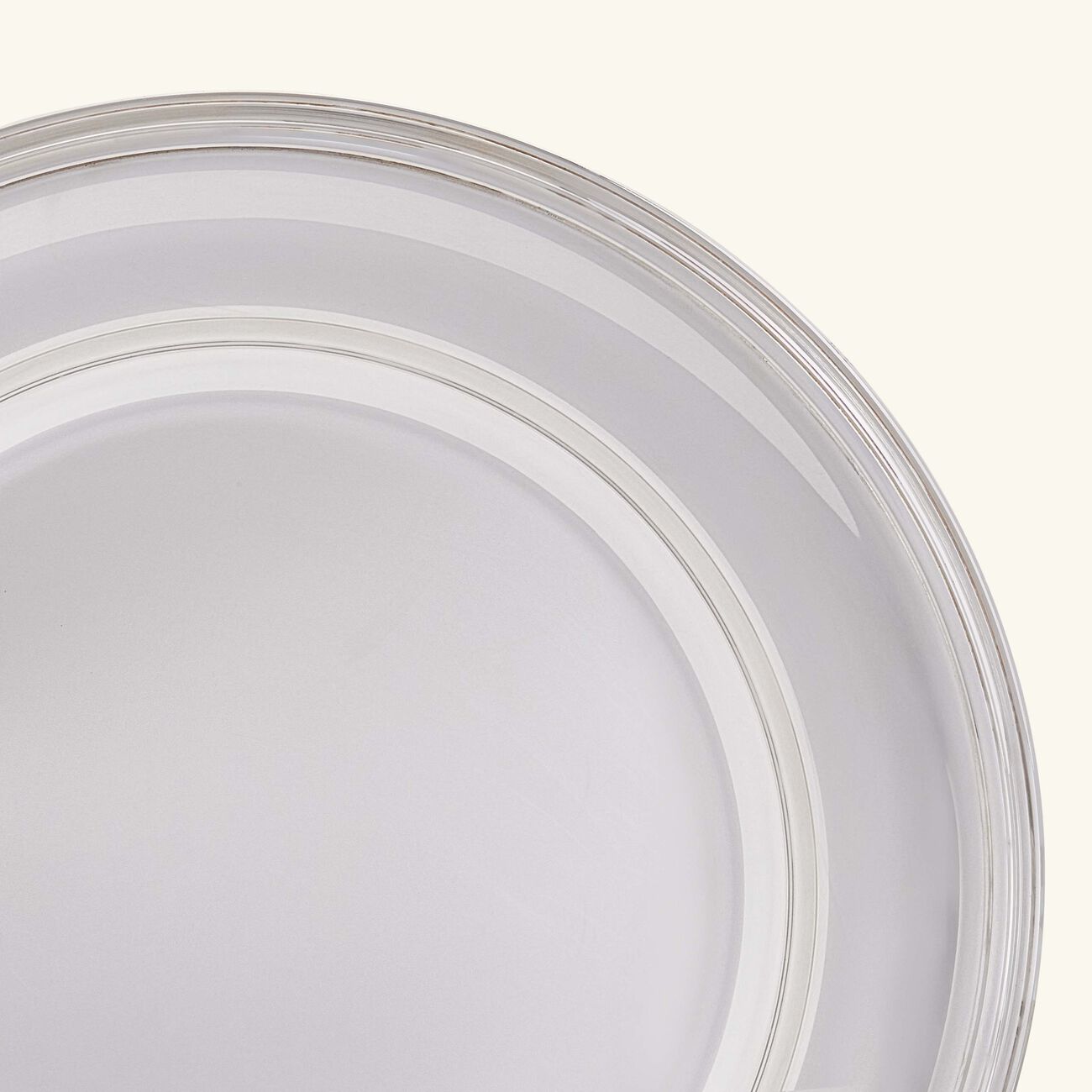 كريستوفل طبق الضيافة آلبي دائري باللون الفضي 40 سم