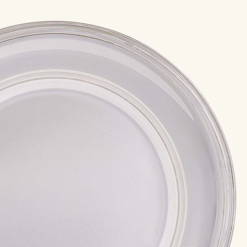 كريستوفل طبق الضيافة آلبي دائري باللون الفضي 40 سم