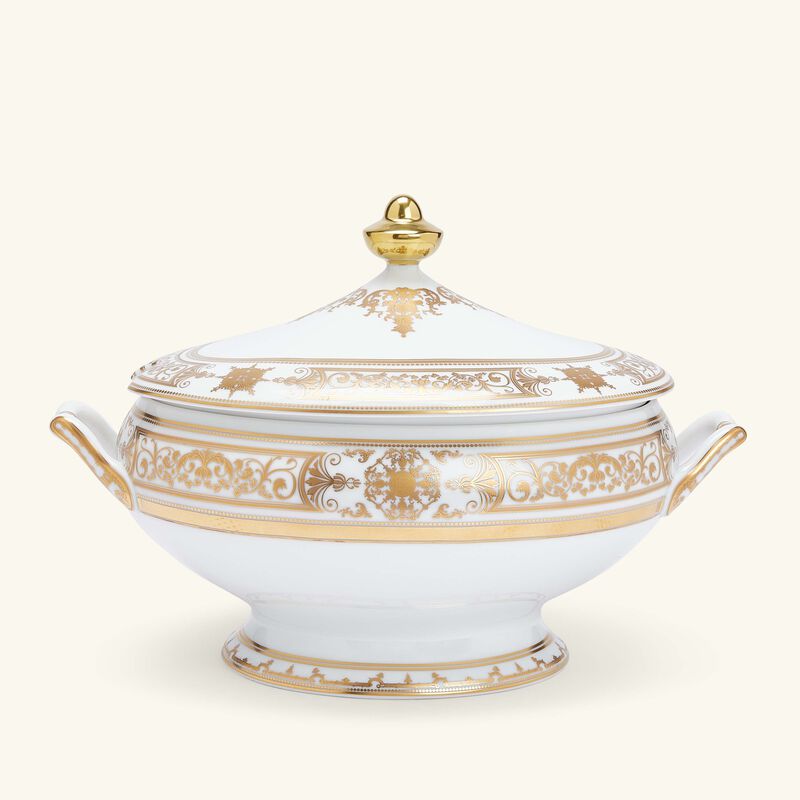 bernardaud aux rois soup tureen gold