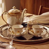 bernardaud ithaque or olivier gagn re coffee cup   saucer white