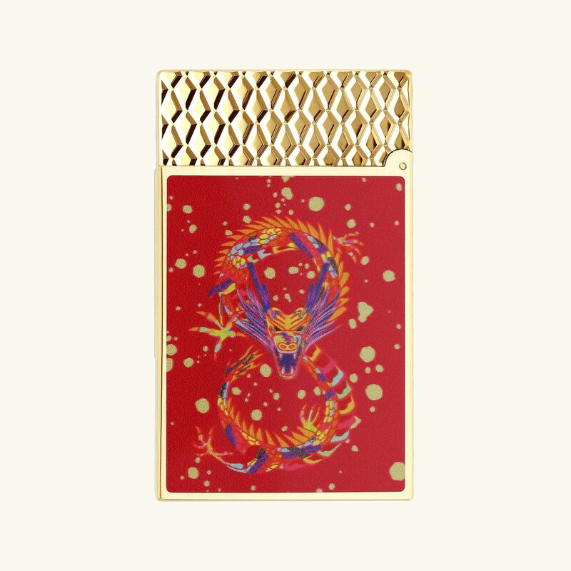 Ligne 2 Year Of The Dragon Lighter Red st dupont ligne 2 year of the dragon lighter red