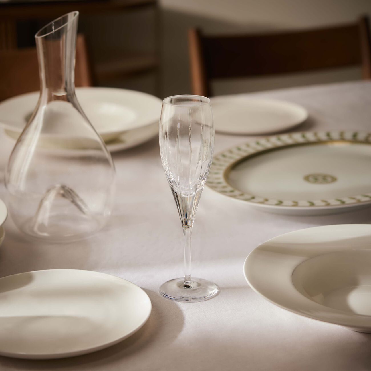 christofle iriana champagne glass clear