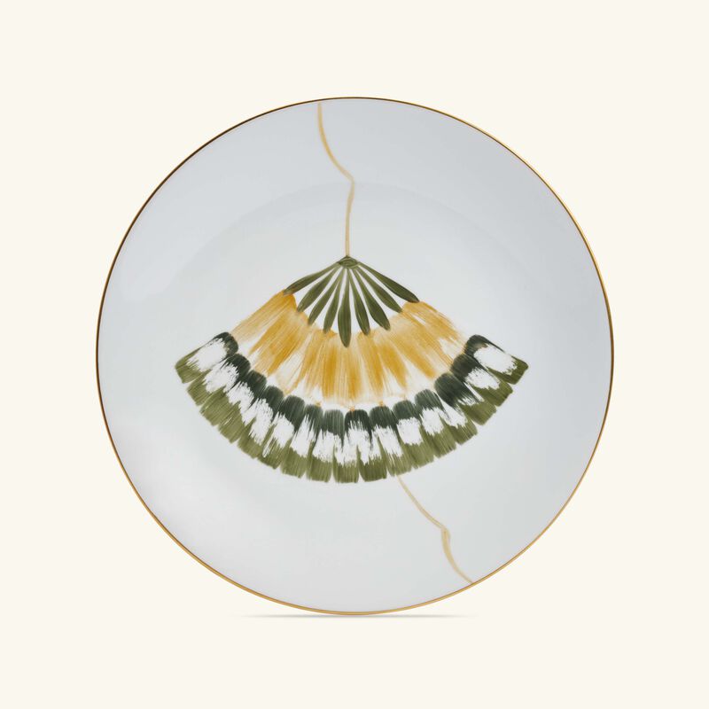 Ginkgo Dinner Plate Round Green 26cm marie daage ginkgo dinner plate round green 26cm