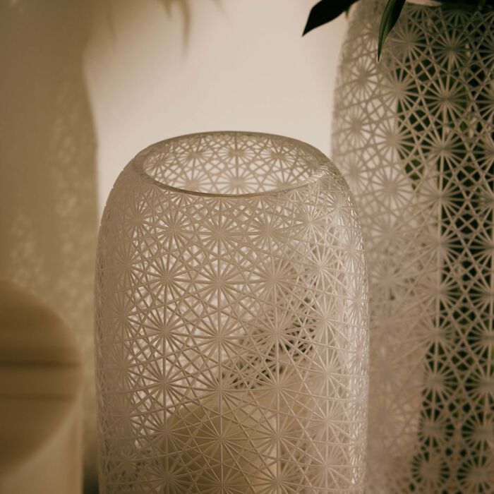 ruckl odette vase round medium clear