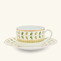 bernardaud constance tea cup   saucer gold