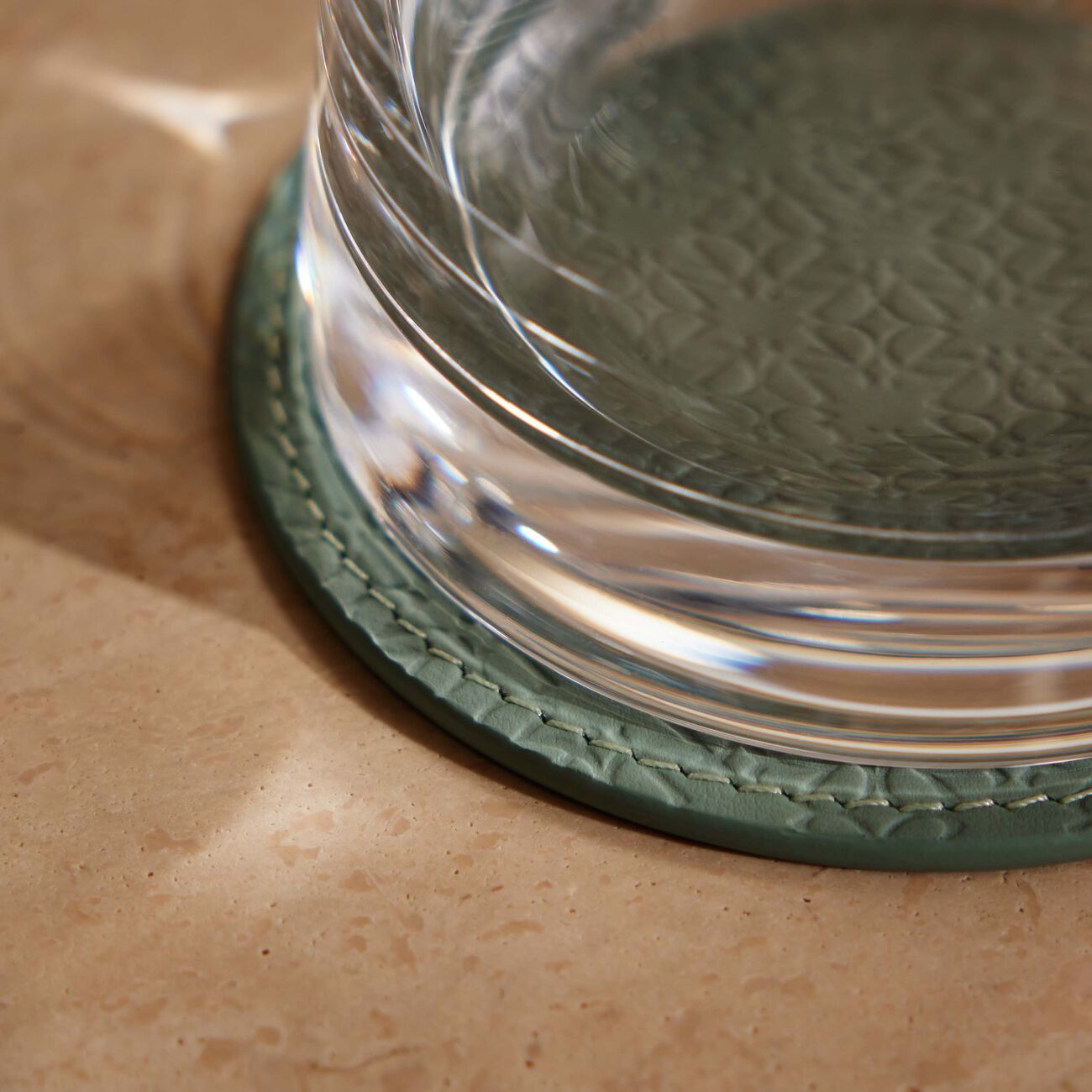 giobagnara elie saab monogram coaster agata green set of 2