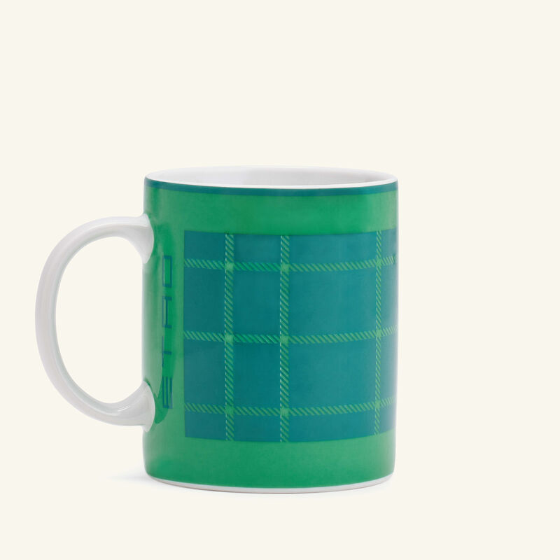etro tartan mug green