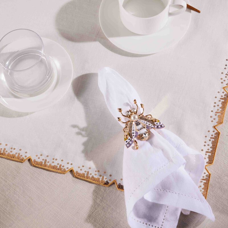 Glam Fly Napkin Ring Gold Set Of 4 kim seybert glam fly napkin ring gold set of 4