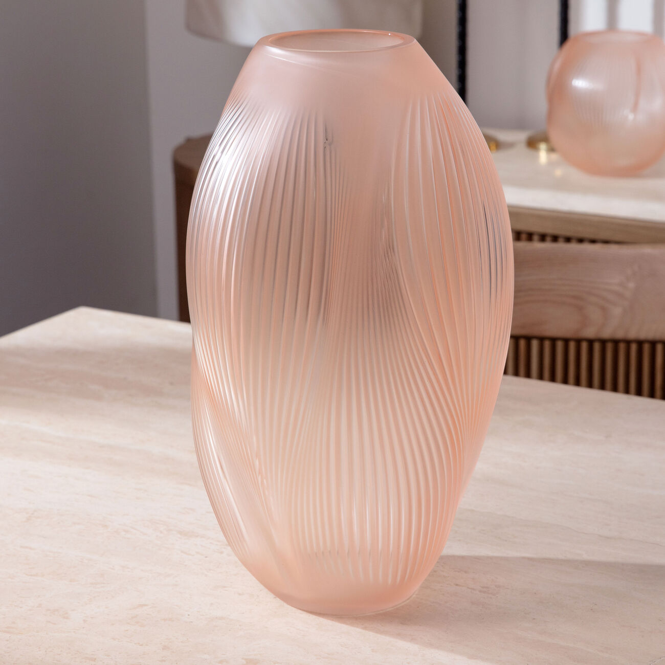 Alize Vase Medium Pink lalique alize vase medium pink