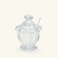 baccarat harcourt missouri mustard jar with spoon clear