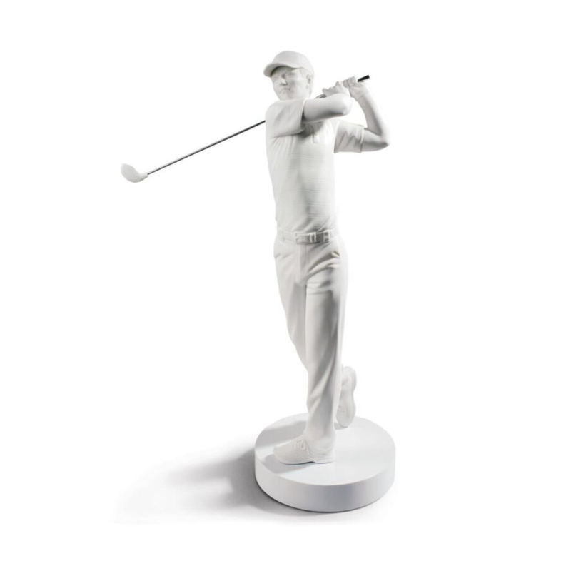 Golf Champion Man Sculpture Large White lladro golf champion man sculpture large white