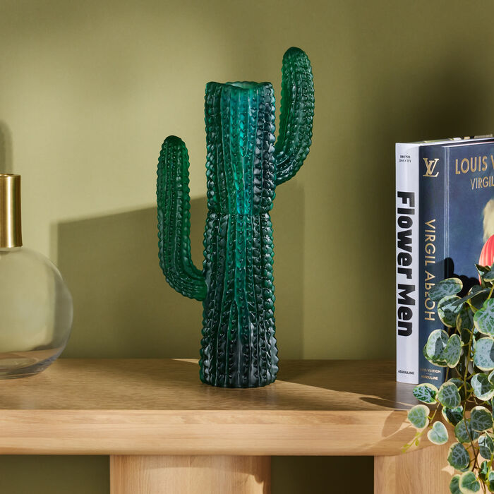 دوم مزهرية جاردان دو كاكتوس متوسطة خضراء