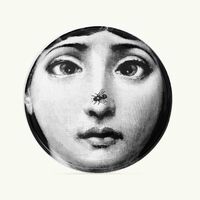 fornasetti tema e variazioni ashtray round grey