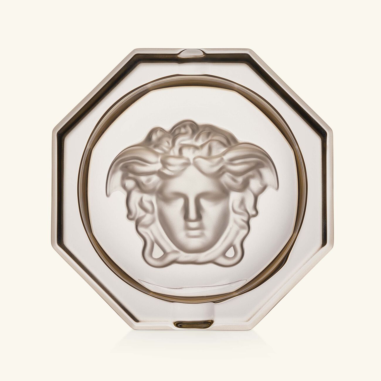 فيرساتشي منفضة كريستال ميدوزا هيز ثمانية الزوايا صغيرة رمادية