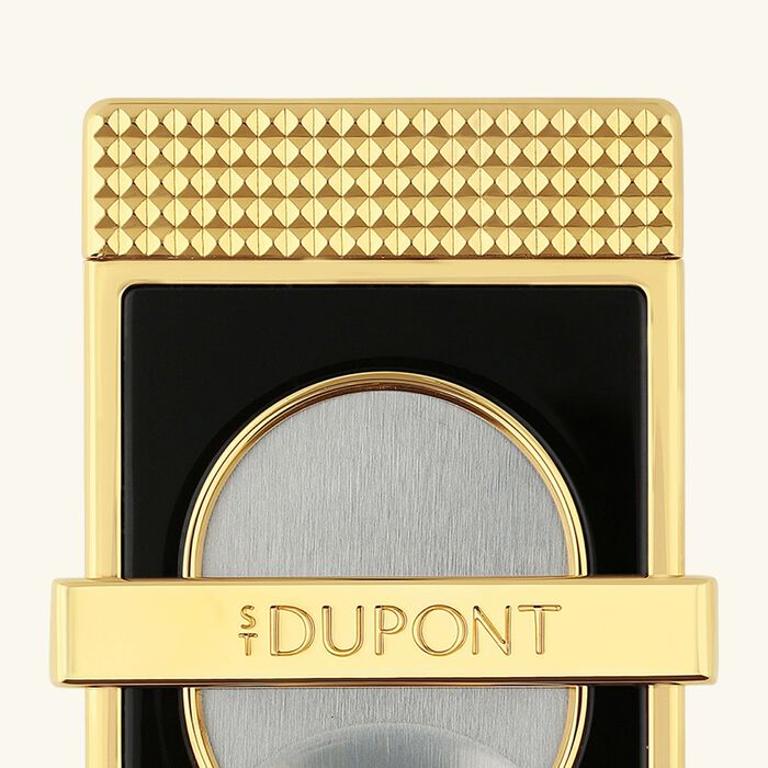 st dupont cigar stand slim cigar cutter gold