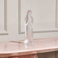 lalique virgin with hands together sculpture medium clear