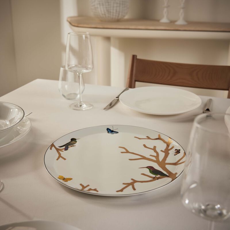 برناردو طبق الضيافة أو زوازو دائري باللون الذهبي 32 سم