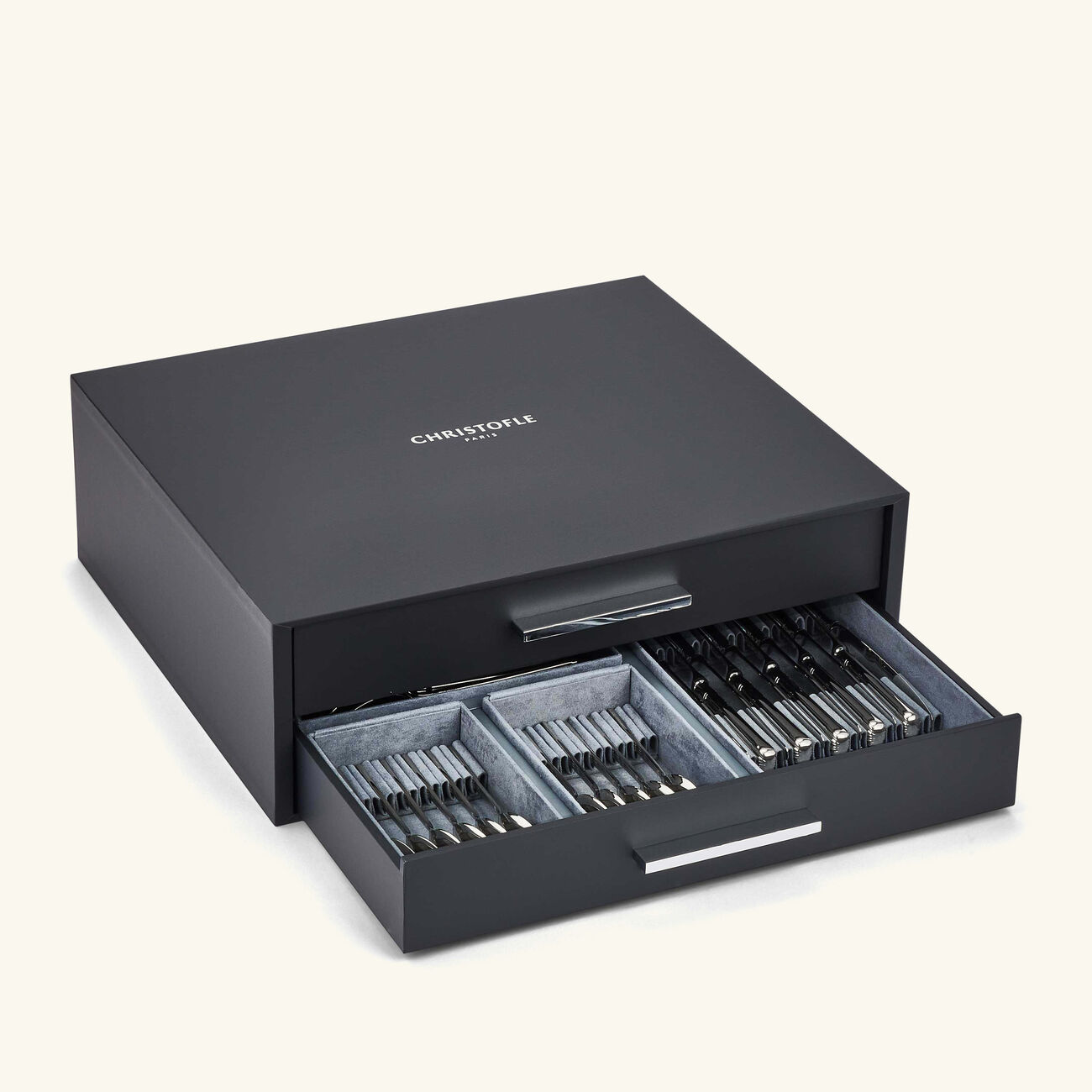 christofle osiris flatware set 75 pieces stainless steel