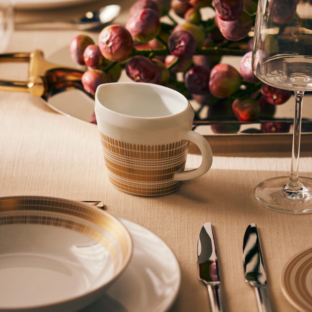 bernardaud canisse milk pitcher gold