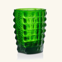 lalique croco vase small green