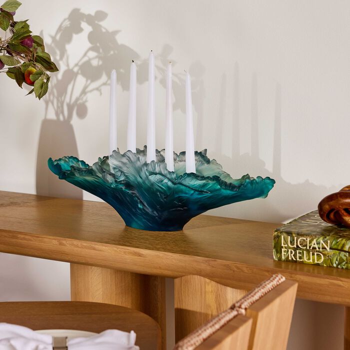 daum maya candelabra large blue