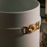 Medusa 95 Vase Round Small White versace medusa 95 vase round small white