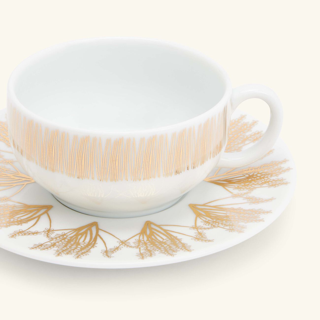 Tamrah by Razan Alazzouni Tea Cup & Saucer Gold Set of 2 silsal tamrah by razan alazzouni tea cup saucer gold set of 2