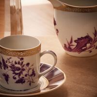 bernardaud prunus coffee cup   saucer pink