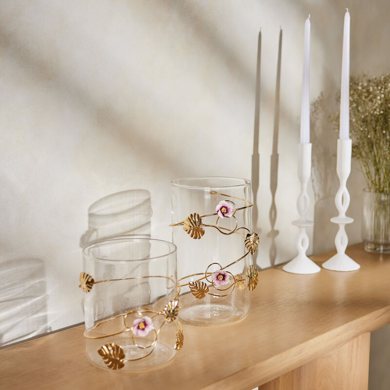 villari ibiscus candle holder