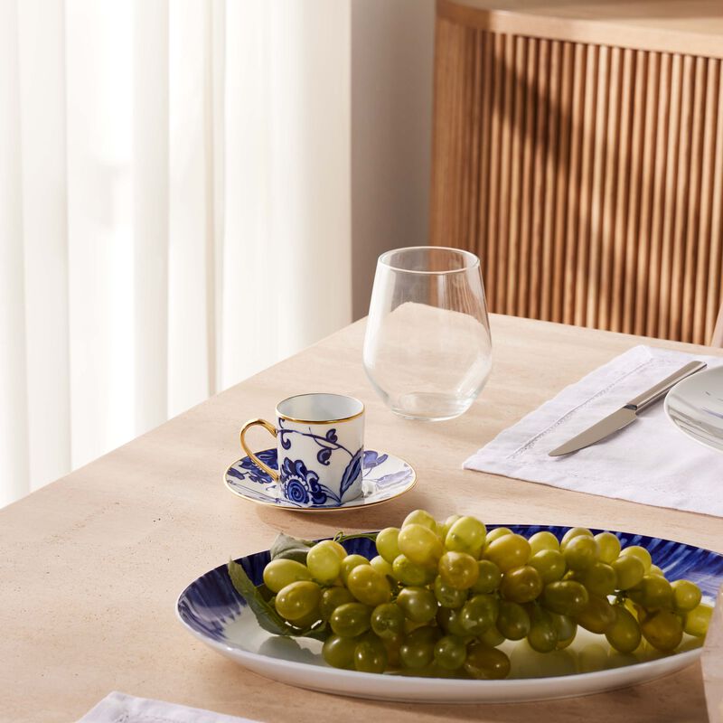 فنجان القهوة برانس بلو مع صحنه أزرق برناردو فنجان القهوة برانس بلو مع صحنه أزرق