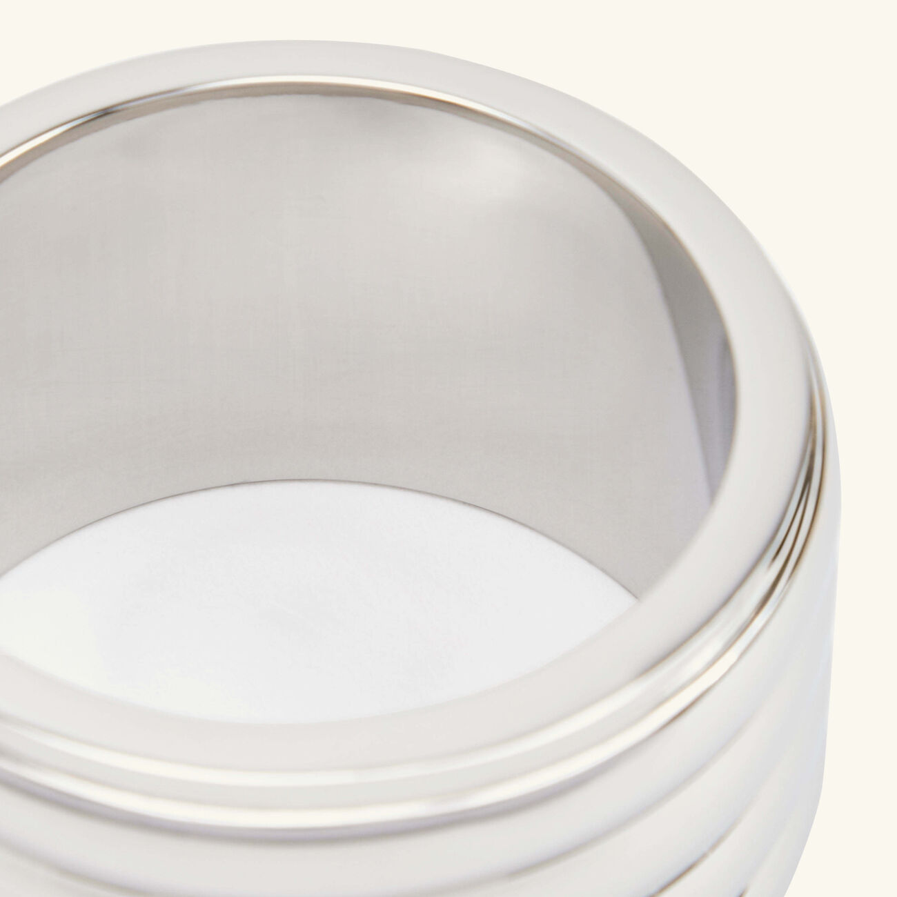 رالف لورين هوم طقم ثورب المؤلف من 4 حلقات للمناديل من الستانلس ستيل