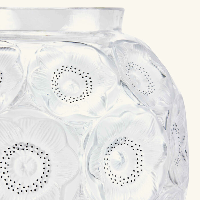 lalique anemones vase large clear