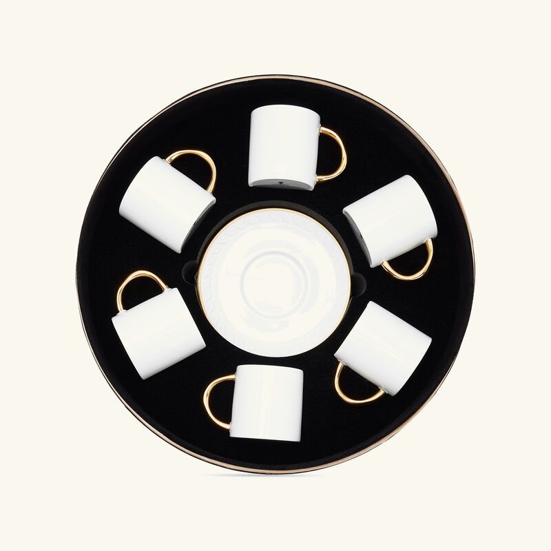 l objet neptune coffee cup   saucer white set of 6