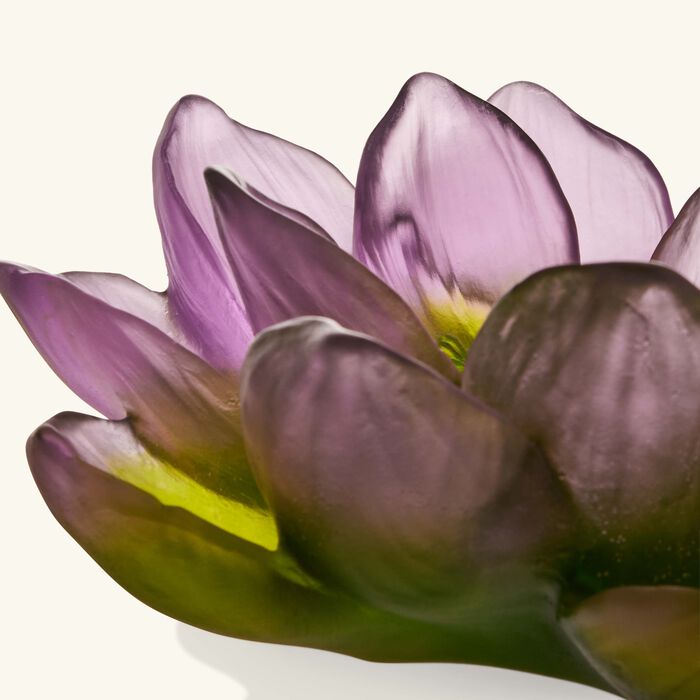 daum jardin de lotus decorative flower green