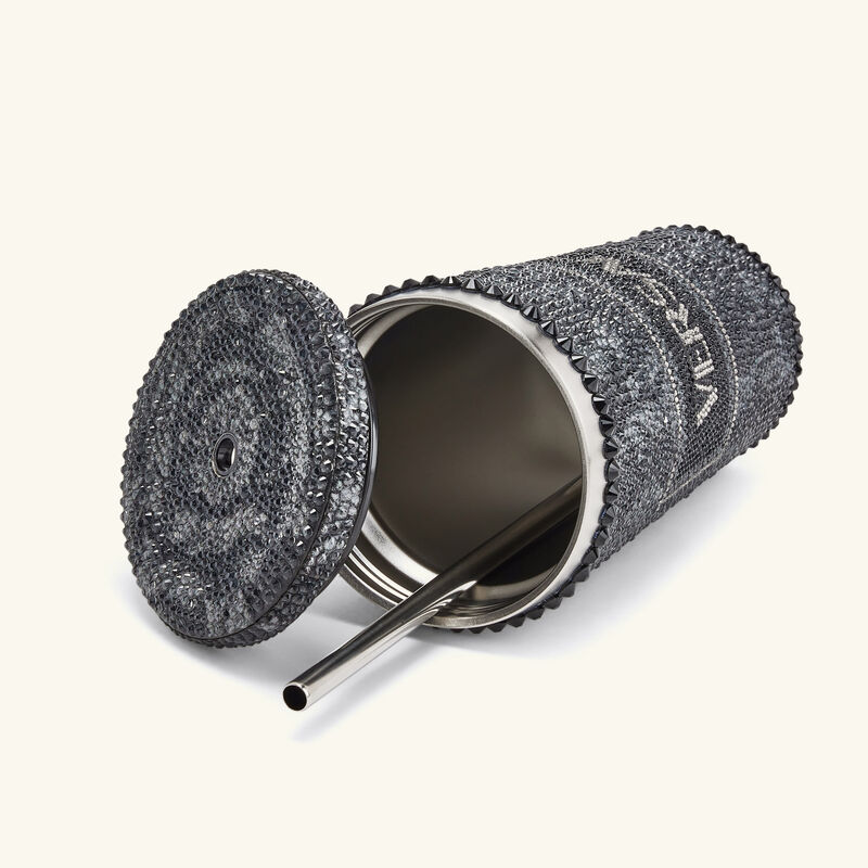 كوب باروكو المحمول المزيّن بالكريستال أسود فيرساتشي كوب باروكو المحمول المزيّن بالكريستال أسود