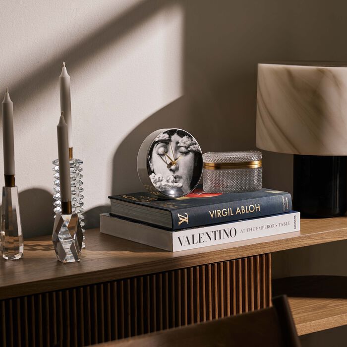 fornasetti tra le nuvole desk clock grey