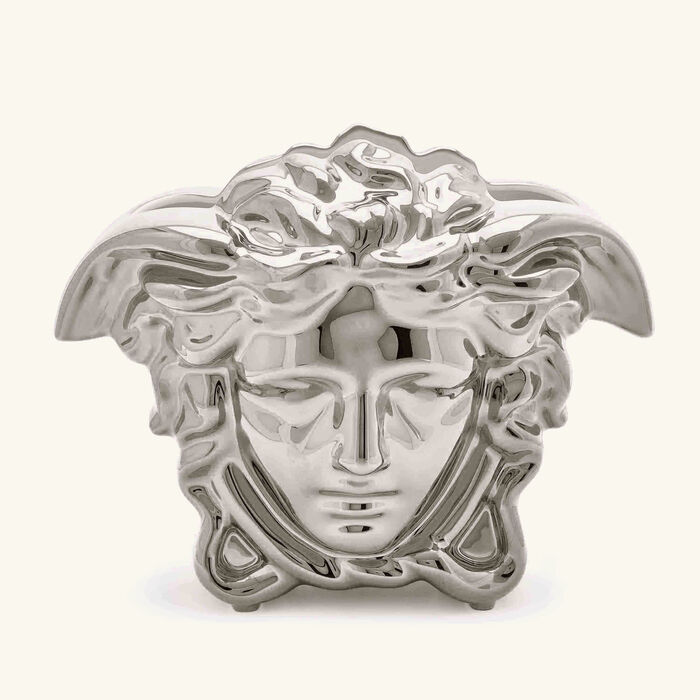 versace medusa grande vase small silver