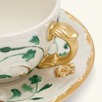 villari taormina tea cup   saucer green