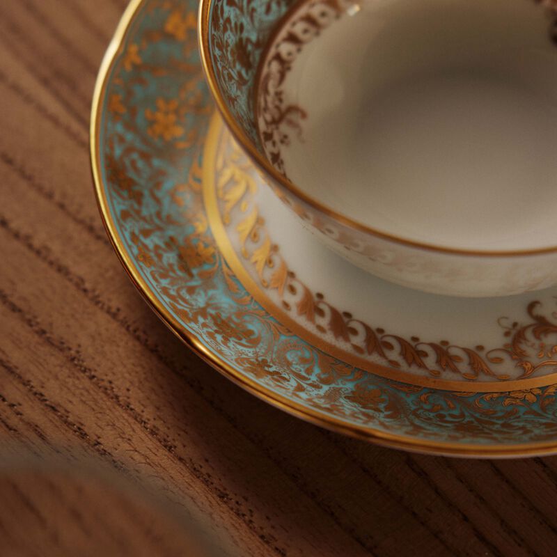 Eden Turquoise Tea Cup & Saucer Blue bernardaud eden turquoise tea cup saucer blue