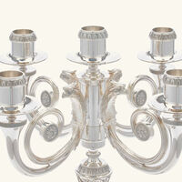 كريستوفل شمعدان مالميزون بخمسة شموع مطلي بالفضة