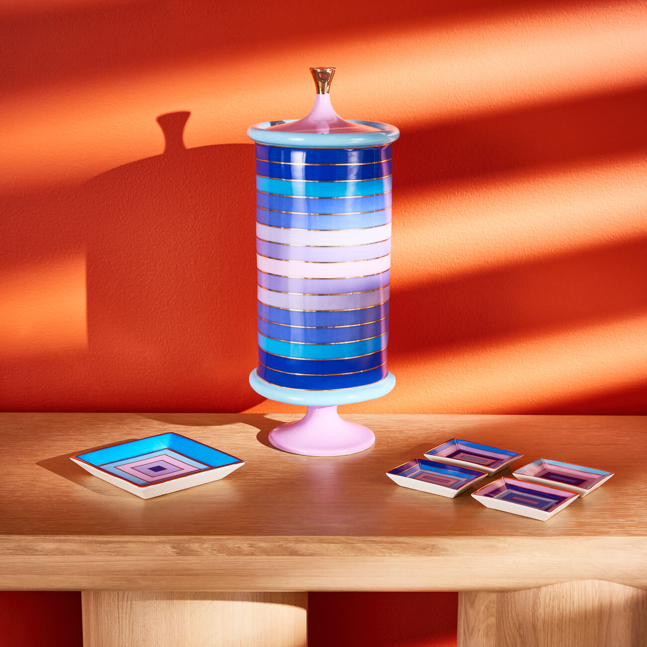 Scala Canister Stripe jonathan adler scala canister stripe